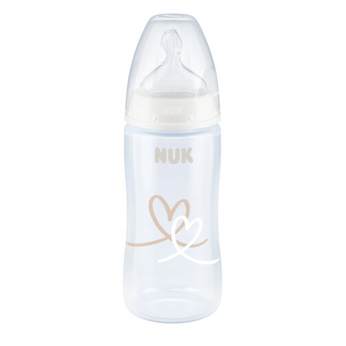 NUK - FIRST CHOICE+ Πλαστικό Μπιμπερό Θηλή Σιλικόνης με Δείκτη Ελέγχου Θερμοκρασίας 6-18m - 300ml